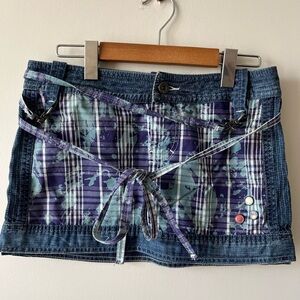 Diesel Y2K Micro/Mini Plaid Skirt